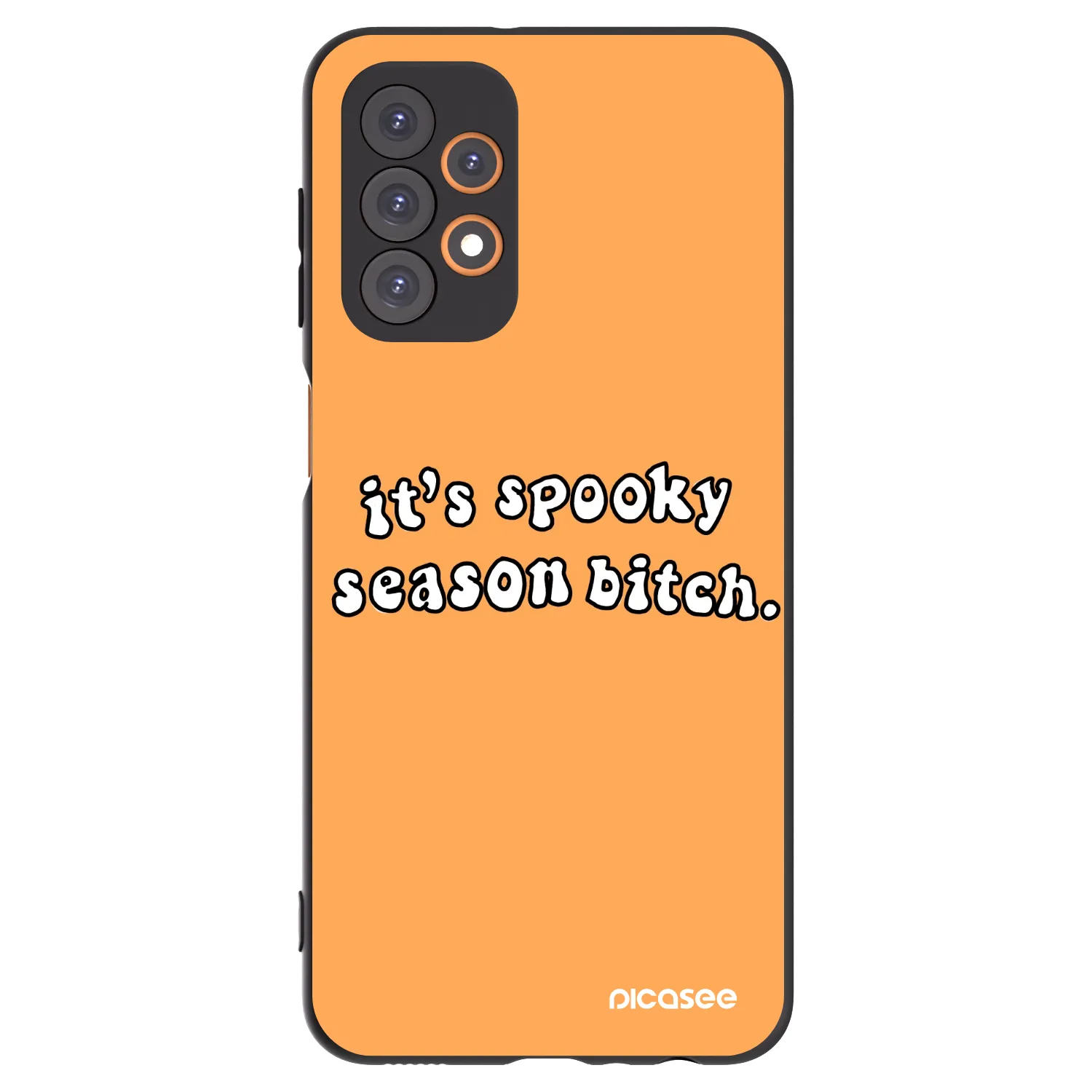 Picasee silikonski črni ovitek za Samsung Galaxy A23 A235F 4G - Spooky season