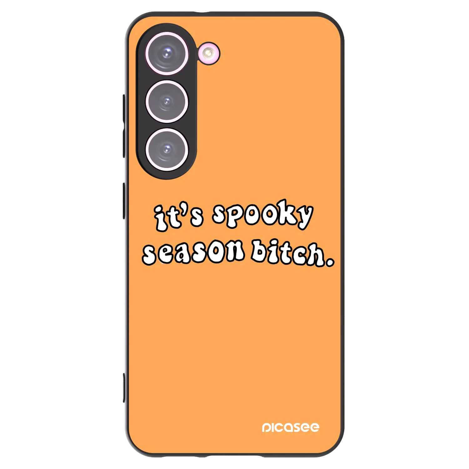 Picasee silikonski črni ovitek za Samsung Galaxy S23 5G - Spooky season