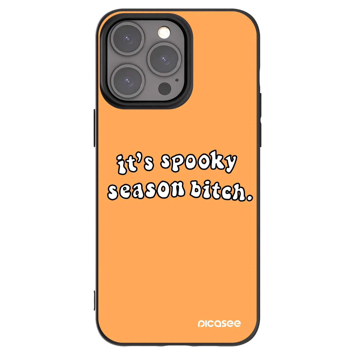 Picasee silikonski črni ovitek za Apple iPhone 15 Pro Max - Spooky season