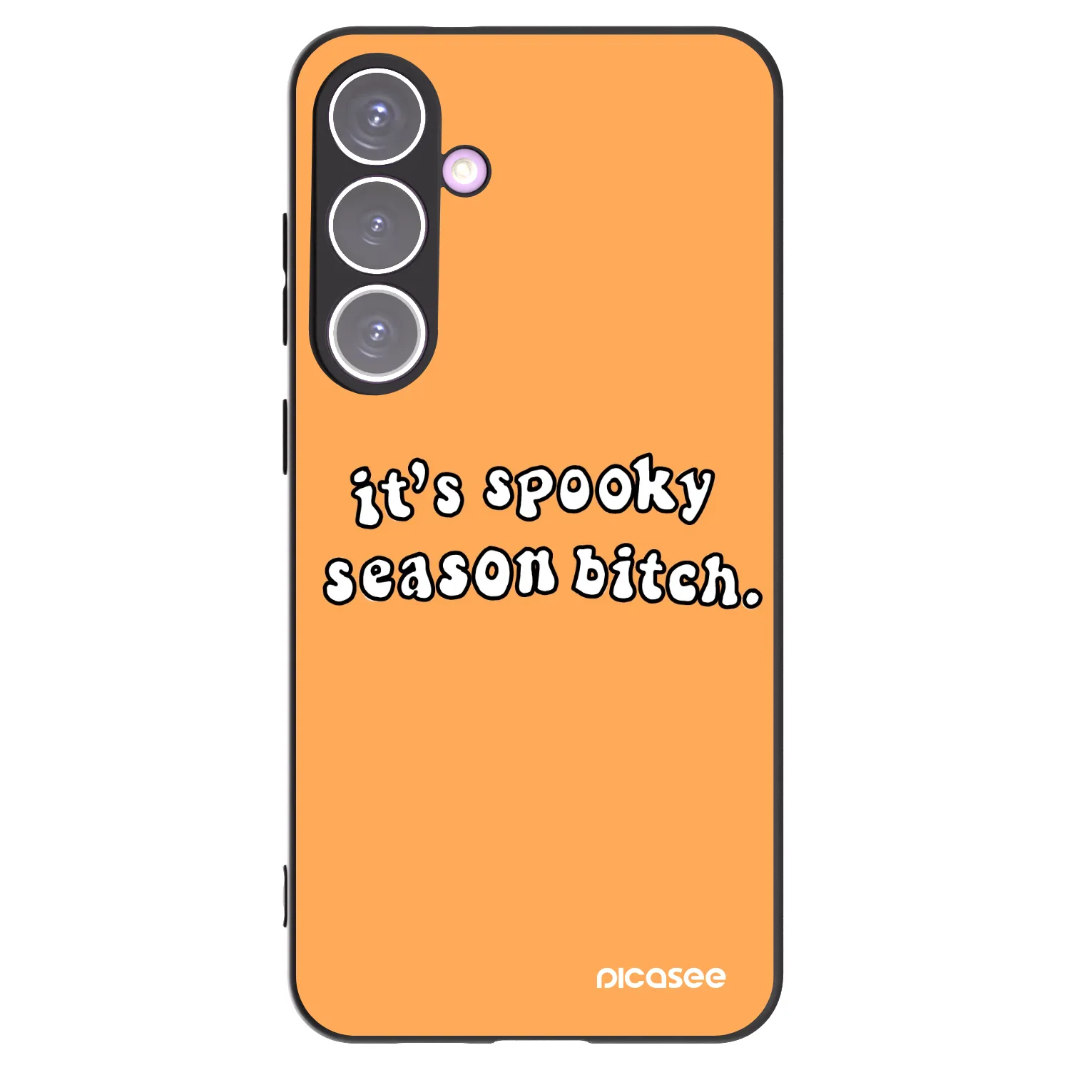 Picasee silikonski črni ovitek za Samsung Galaxy S24+ S926B 5G - Spooky season