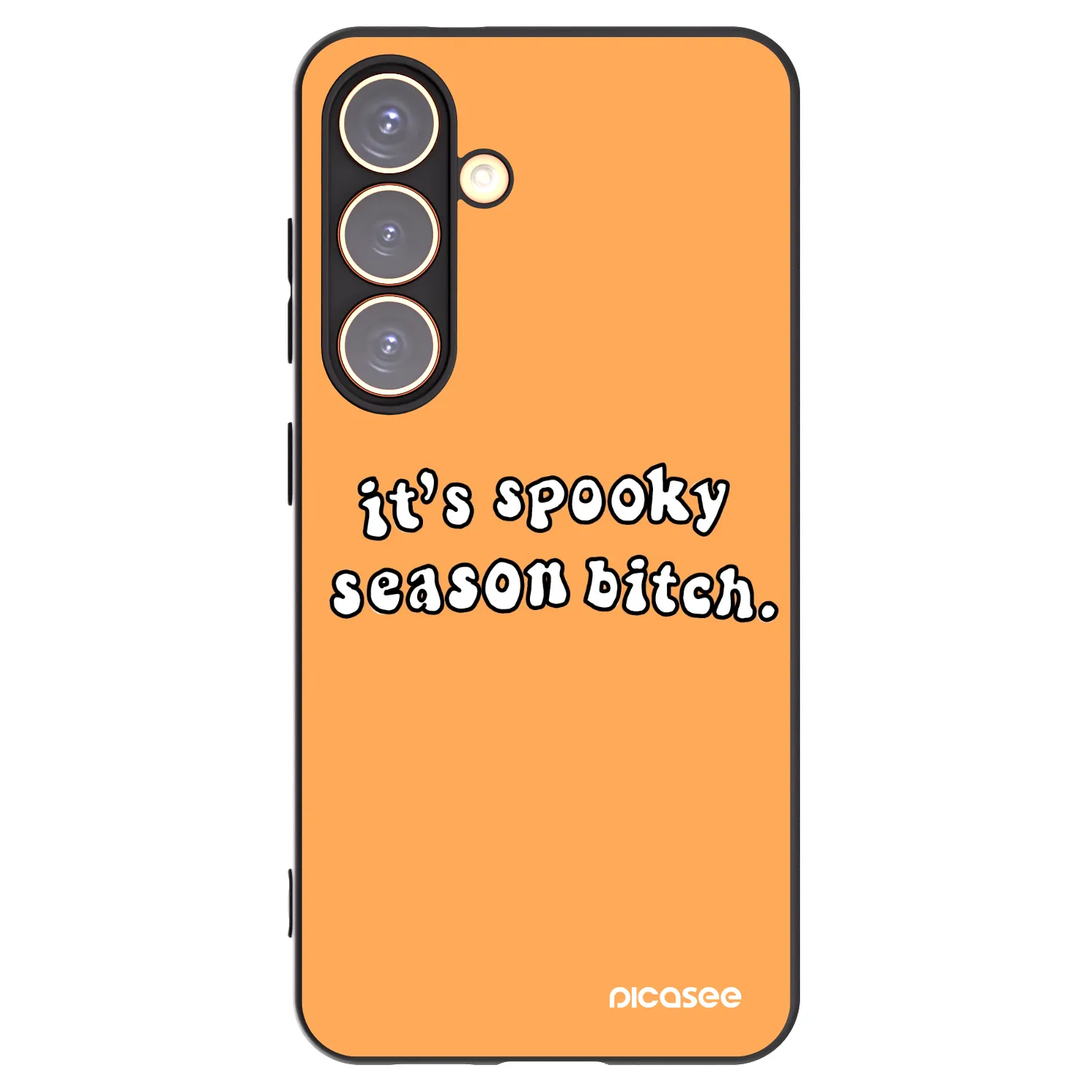Picasee silikonski črni ovitek za Samsung Galaxy S24 S921B 5G - Spooky season