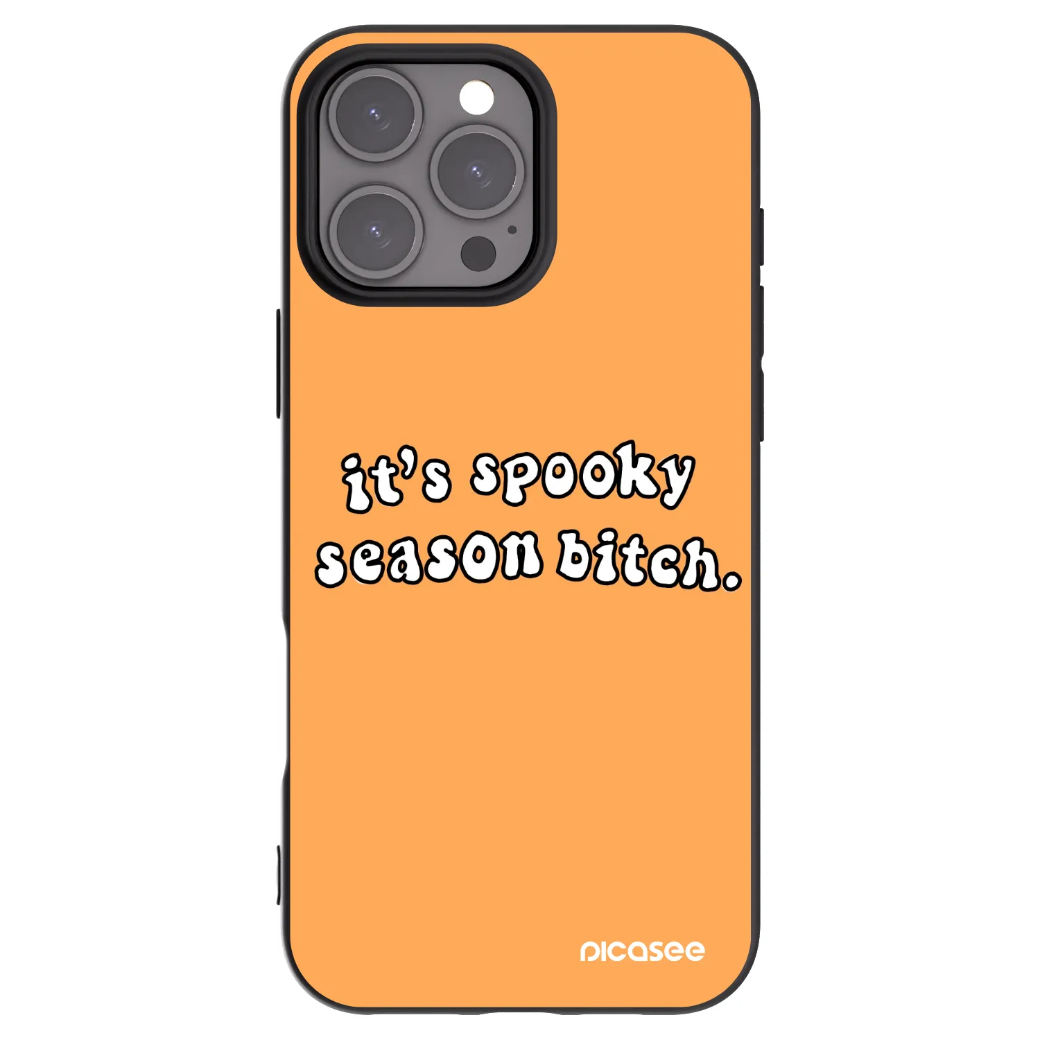 Picasee silikonski črni ovitek za Apple iPhone 16 Pro Max - Spooky season