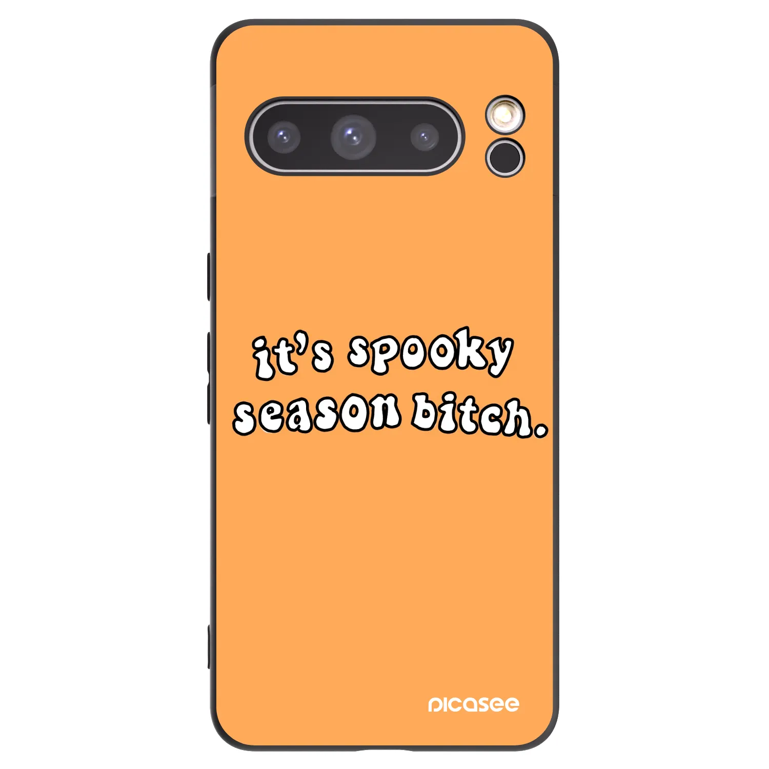 Picasee silikonski črni ovitek za Google Pixel 8 Pro - Spooky season