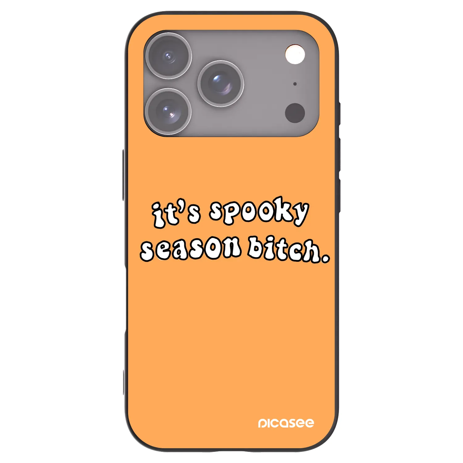 Picasee silikonski črni ovitek za Apple iPhone 17 Pro - Spooky season