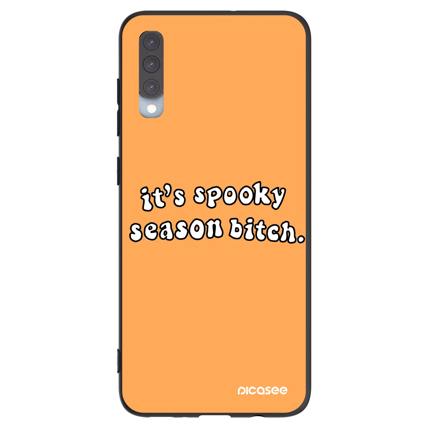 Picasee silikonski črni ovitek za Samsung Galaxy A70 A705F - Spooky season