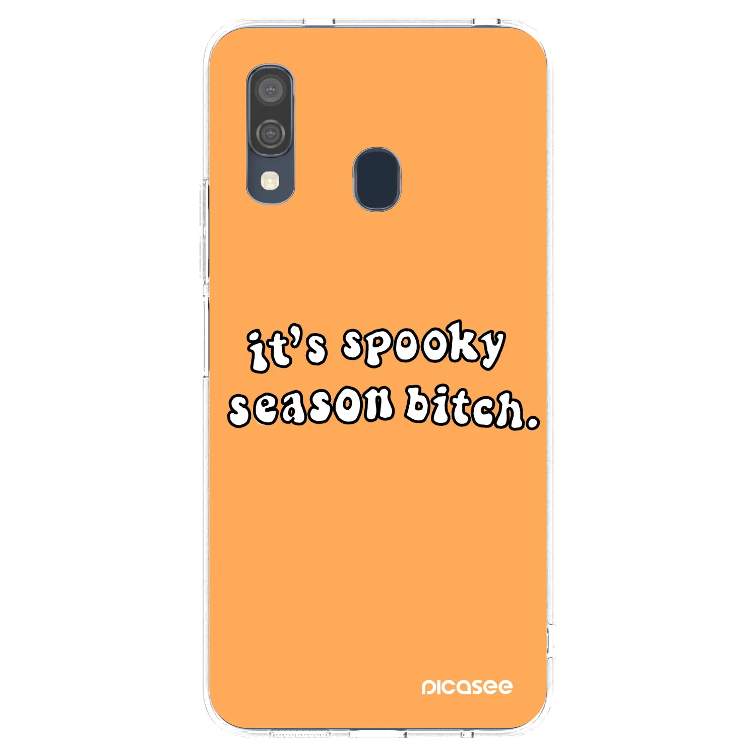 Picasee silikonski prozorni ovitek za Samsung Galaxy A40 A405F - Spooky season