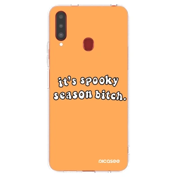 Picasee silikonski prozorni ovitek za Samsung Galaxy A20s - Spooky season
