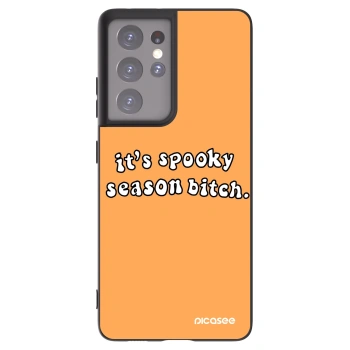 Picasee silikonski črni ovitek za Samsung Galaxy S21 Ultra 5G G998B - Spooky season