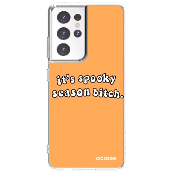 Picasee silikonski prozorni ovitek za Samsung Galaxy S21 Ultra 5G G998B - Spooky season
