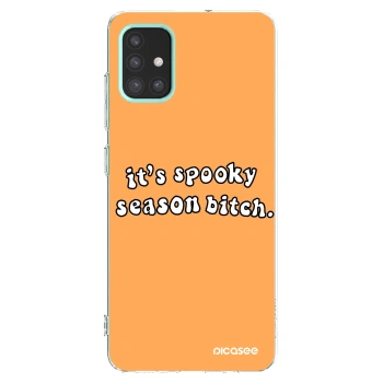 Picasee silikonski prozorni ovitek za Samsung Galaxy M31s - Spooky season