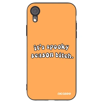 Picasee silikonski črni ovitek za Apple iPhone XR - Spooky season