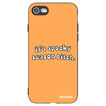 Picasee silikonski črni ovitek za Apple iPhone SE 2022 - Spooky season