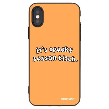 Picasee silikonski črni ovitek za Apple iPhone X/XS - Spooky season
