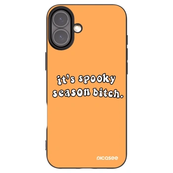 Picasee silikonski črni ovitek za Apple iPhone 16 Plus - Spooky season