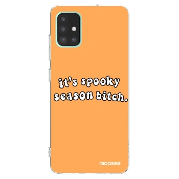 Picasee silikonski prozorni ovitek za Samsung Galaxy A51 A515F - Spooky season