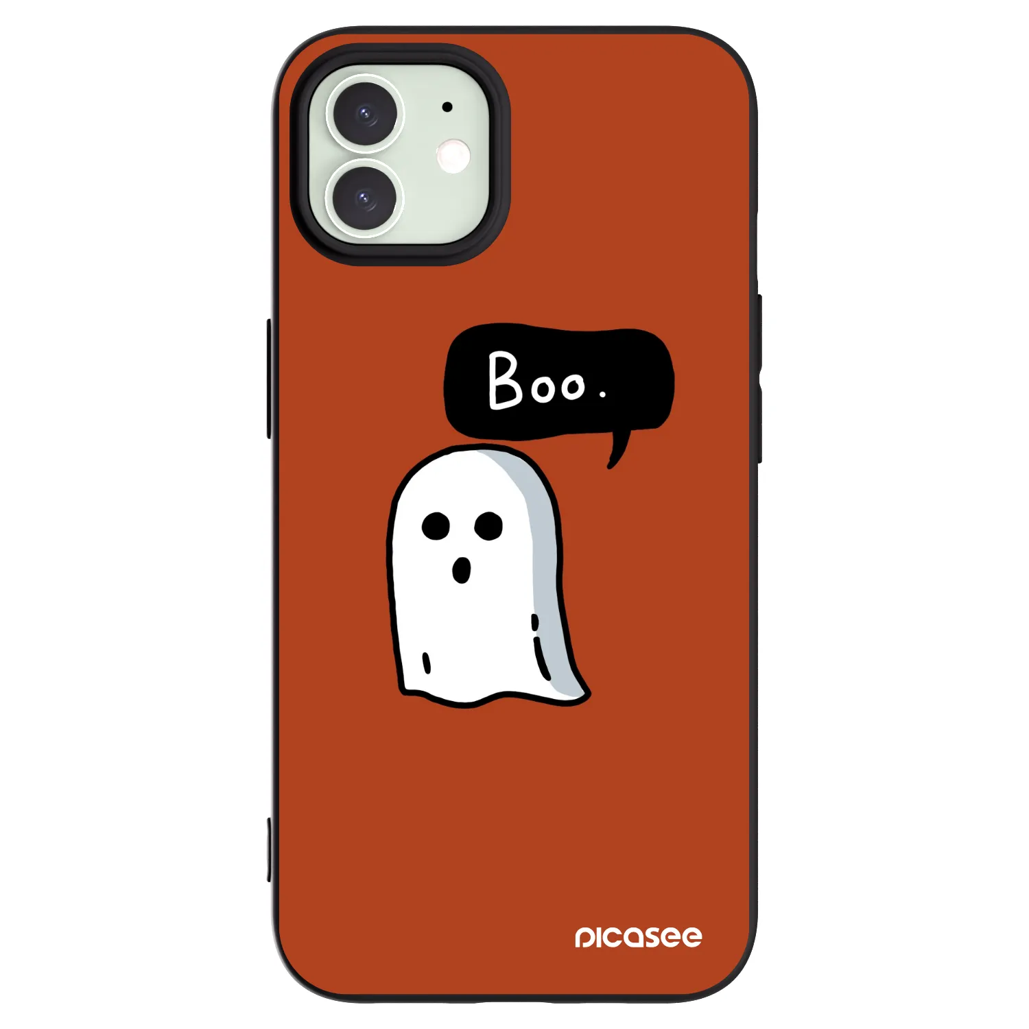 Picasee silikonski črni ovitek za Apple iPhone 12 - Boo