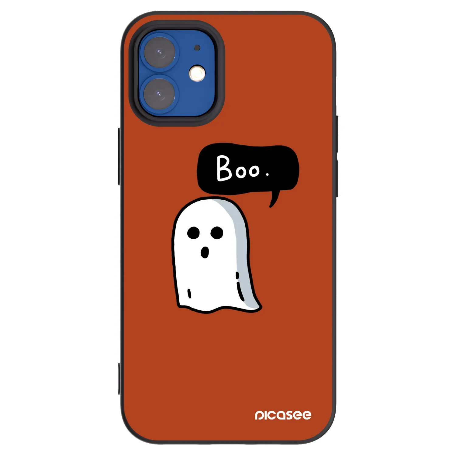 Picasee silikonski črni ovitek za Apple iPhone 12 mini - Boo