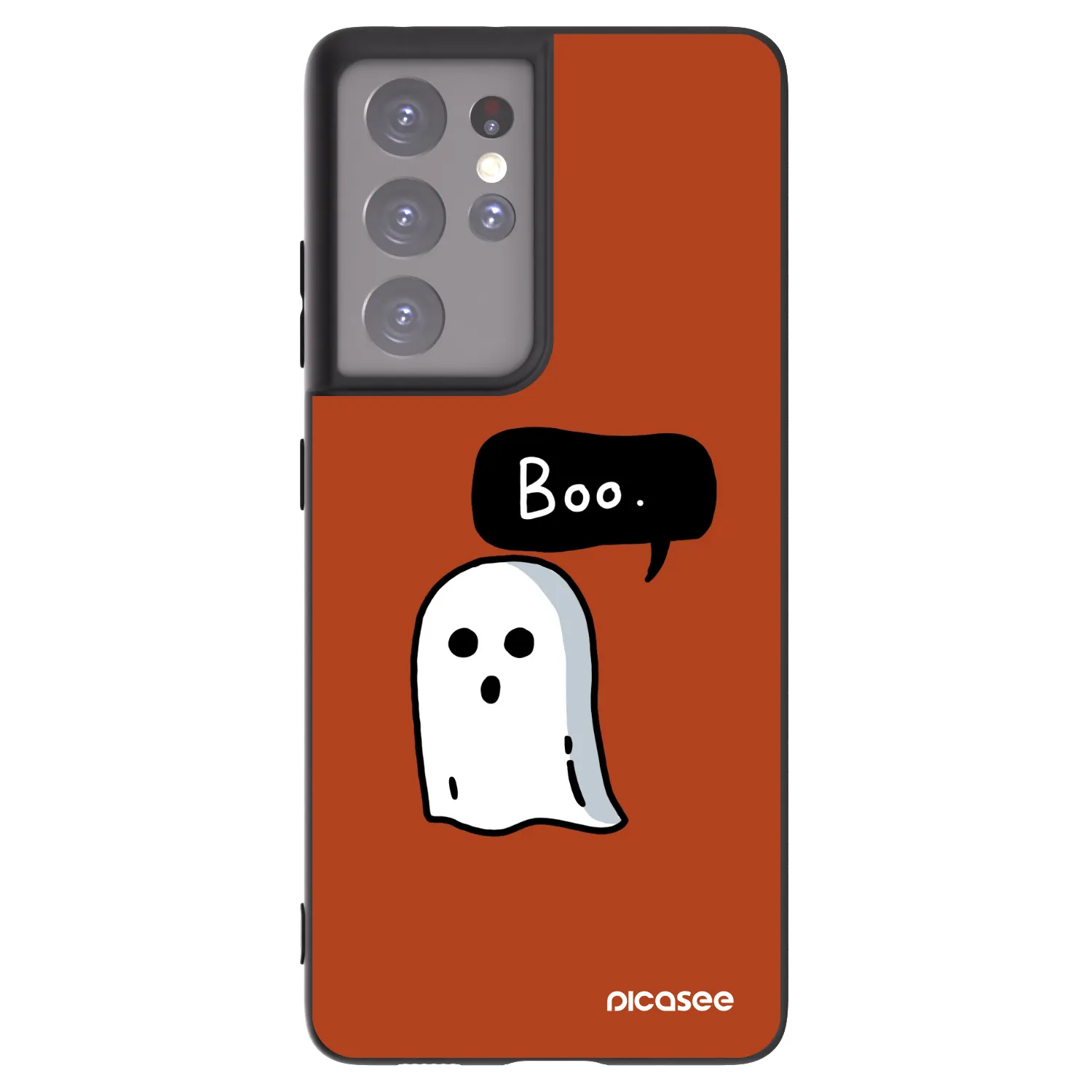 Picasee silikonski črni ovitek za Samsung Galaxy S21 Ultra 5G G998B - Boo