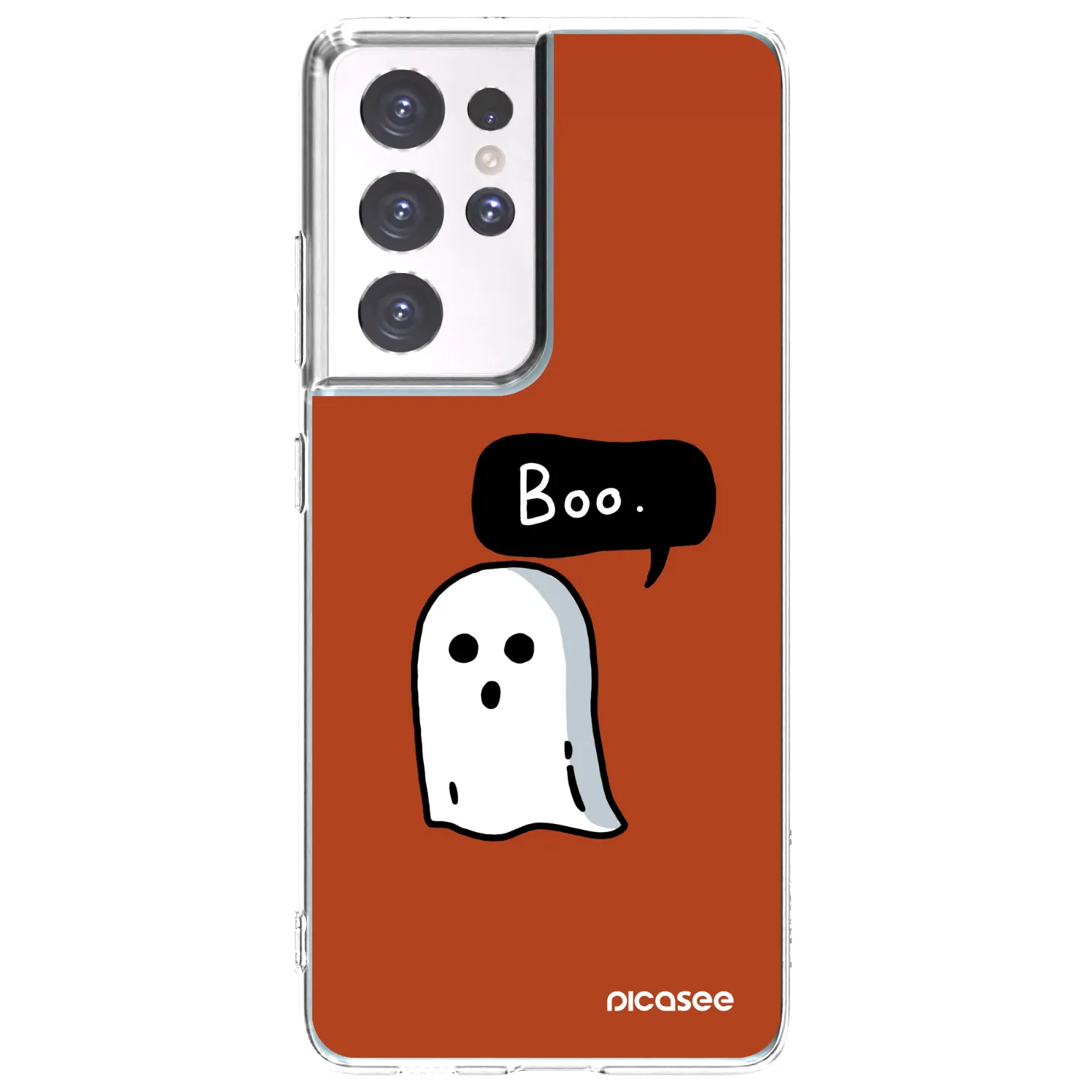 Picasee silikonski prozorni ovitek za Samsung Galaxy S21 Ultra 5G G998B - Boo