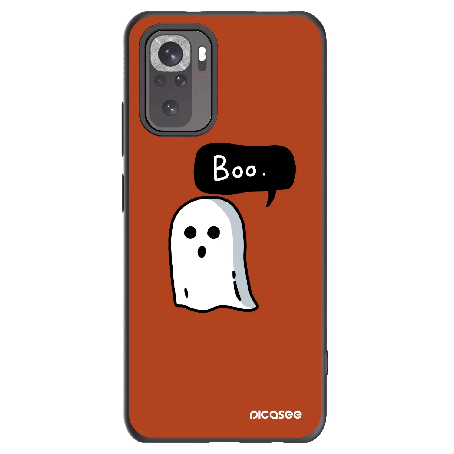 Picasee silikonski črni ovitek za Xiaomi Redmi Note 10 - Boo