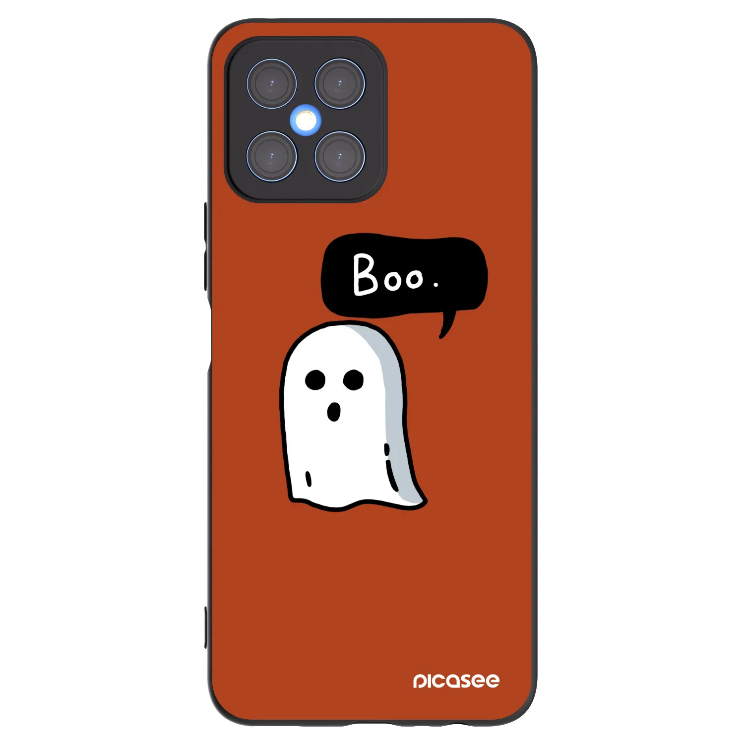 Picasee silikonski črni ovitek za Honor X8 4G - Boo