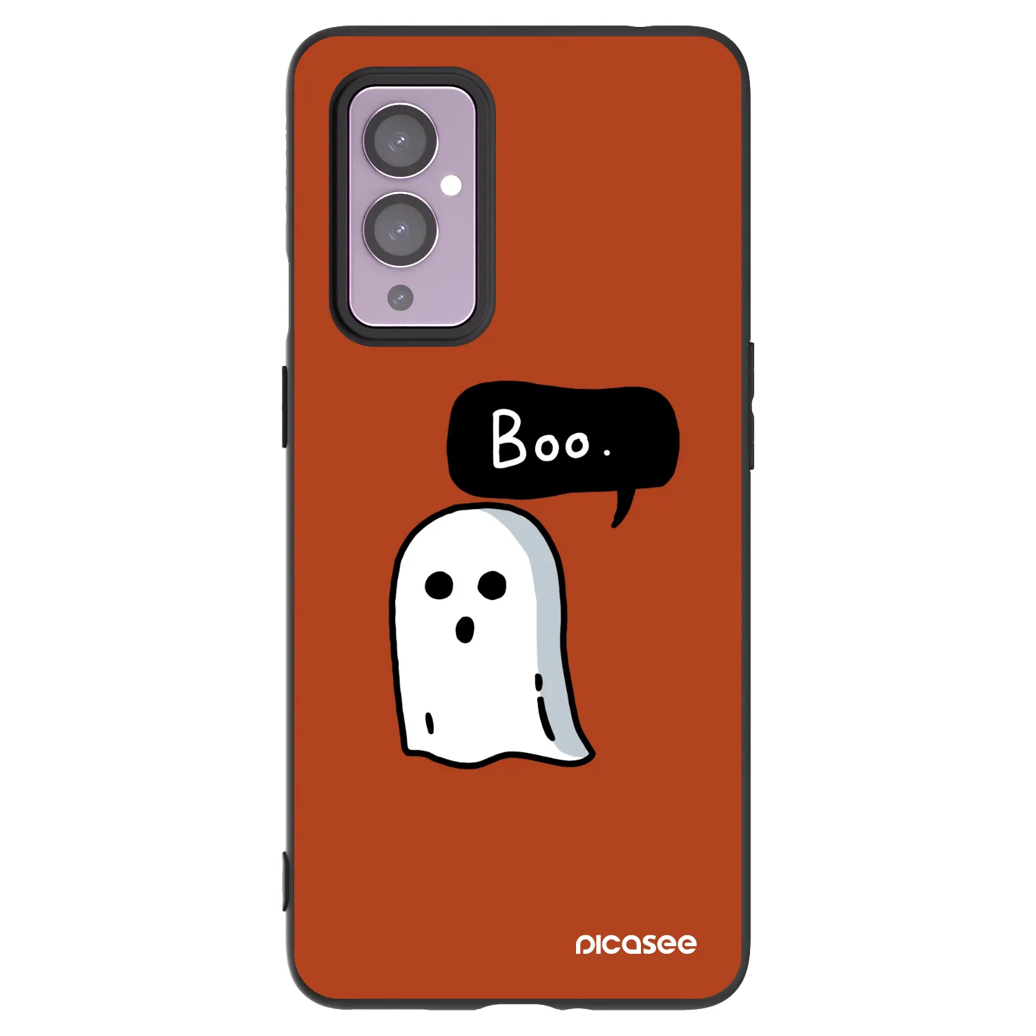Picasee silikonski črni ovitek za OnePlus 9 - Boo