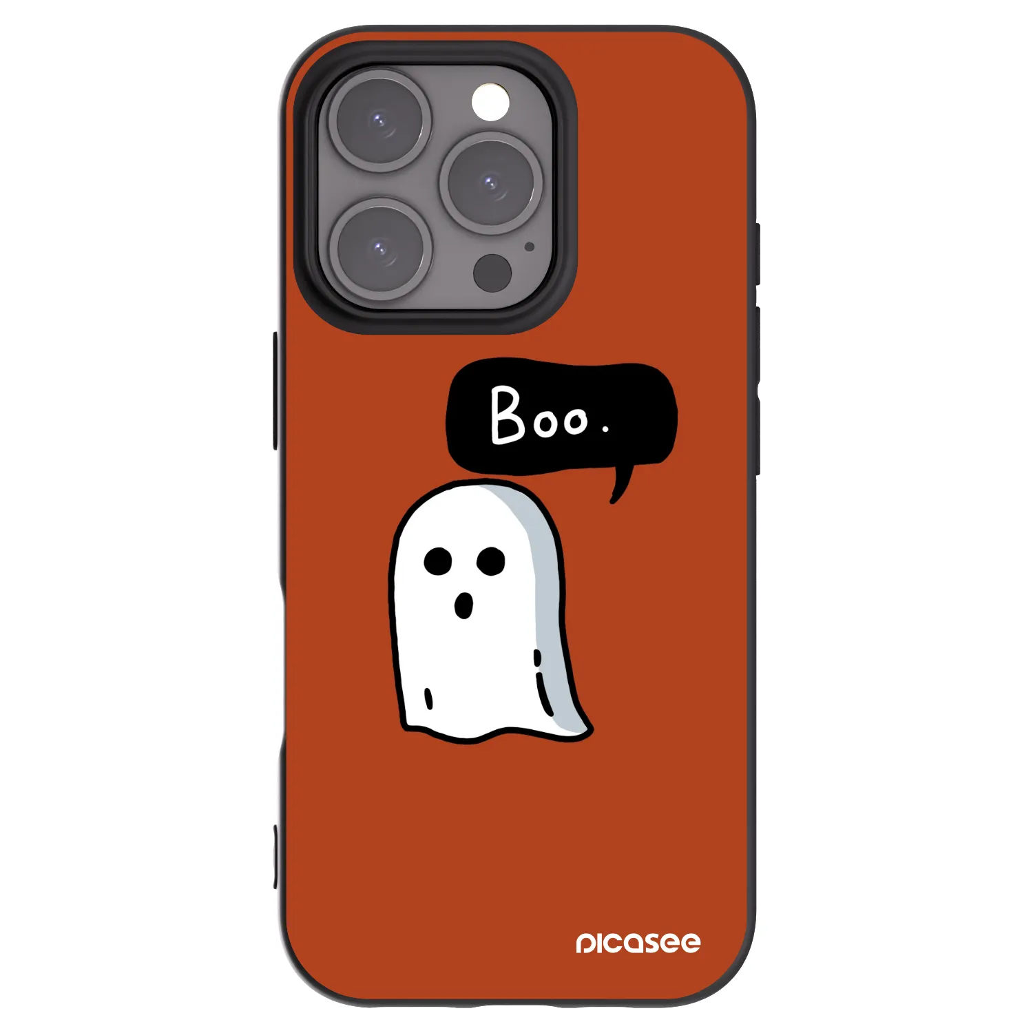 Picasee silikonski črni ovitek za Apple iPhone 16 Pro - Boo