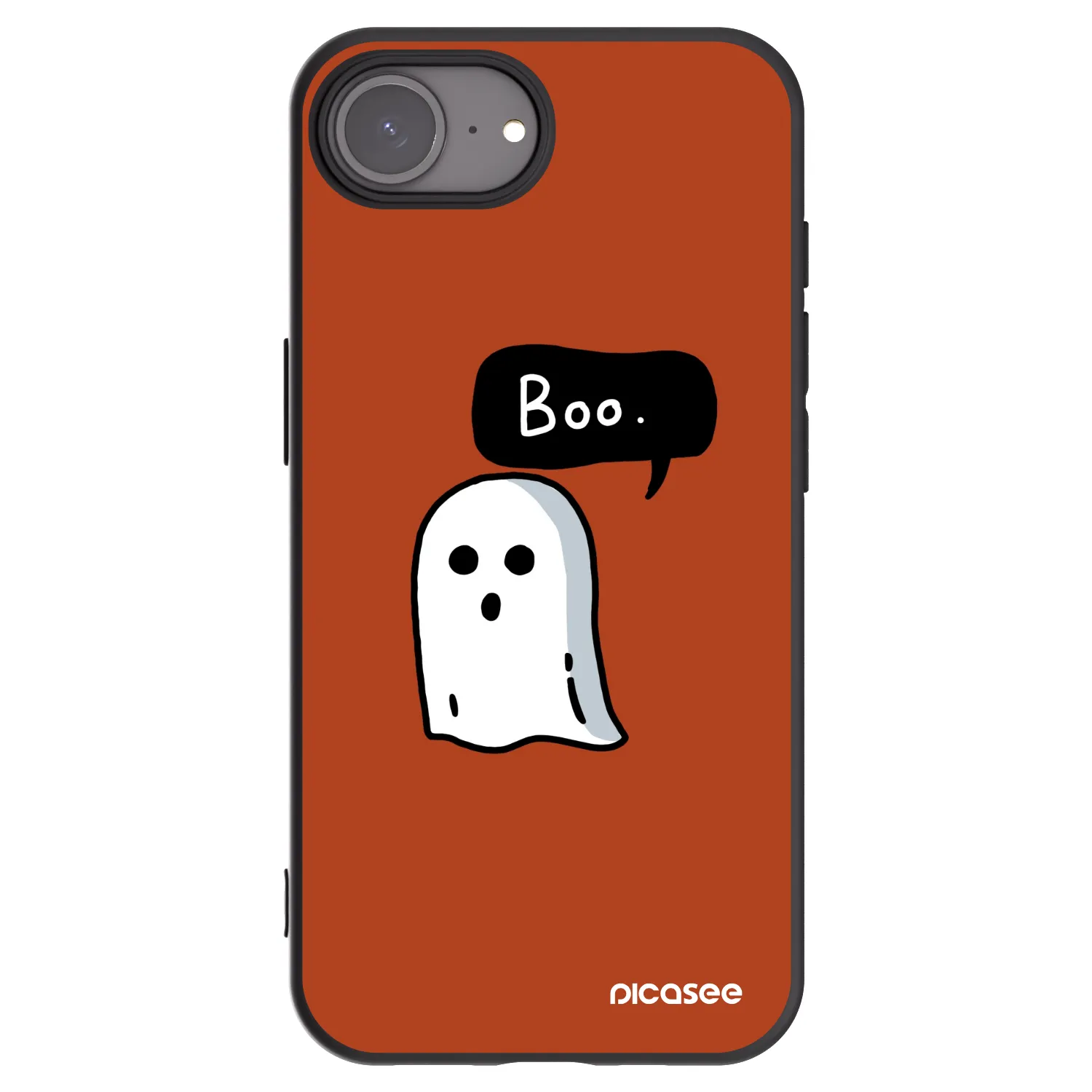 Picasee silikonski črni ovitek za Apple iPhone 16e - Boo