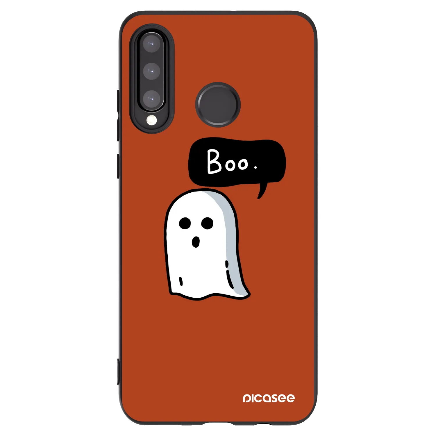 Picasee silikonski črni ovitek za Huawei P30 Lite - Boo