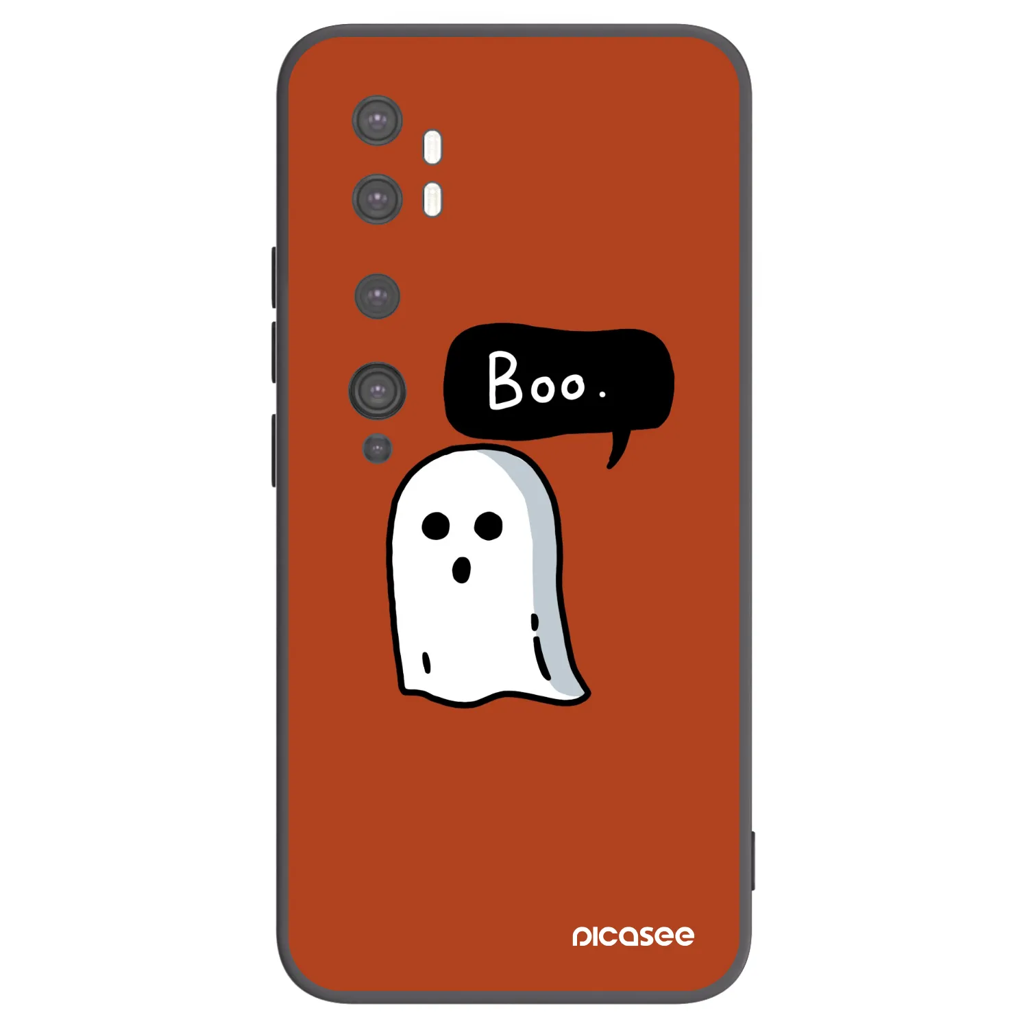 Picasee silikonski črni ovitek za Xiaomi Mi Note 10 (Pro) - Boo