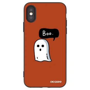 Picasee silikonski črni ovitek za Apple iPhone X/XS - Boo