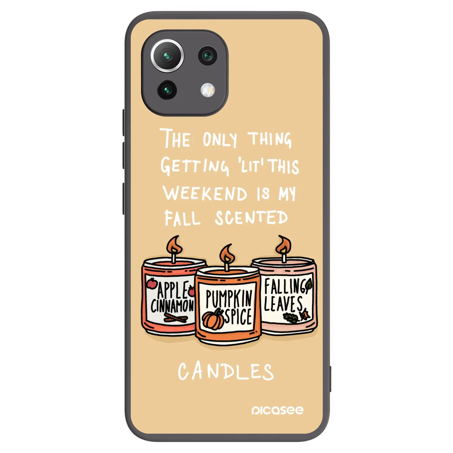 Picasee silikonski črni ovitek za Xiaomi Mi 11 Lite - Candles