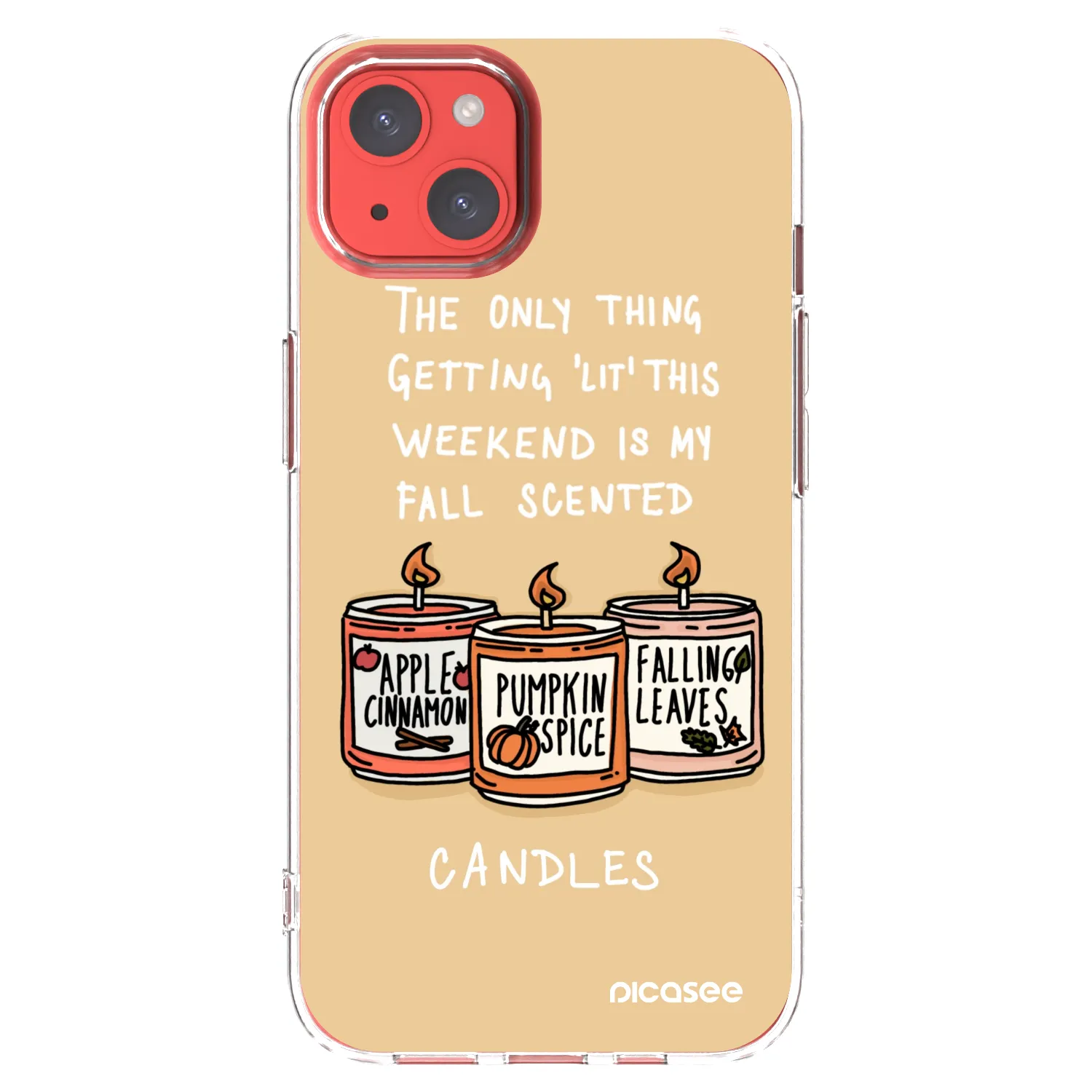 Picasee silikonski prozorni ovitek za Apple iPhone 13 - Candles