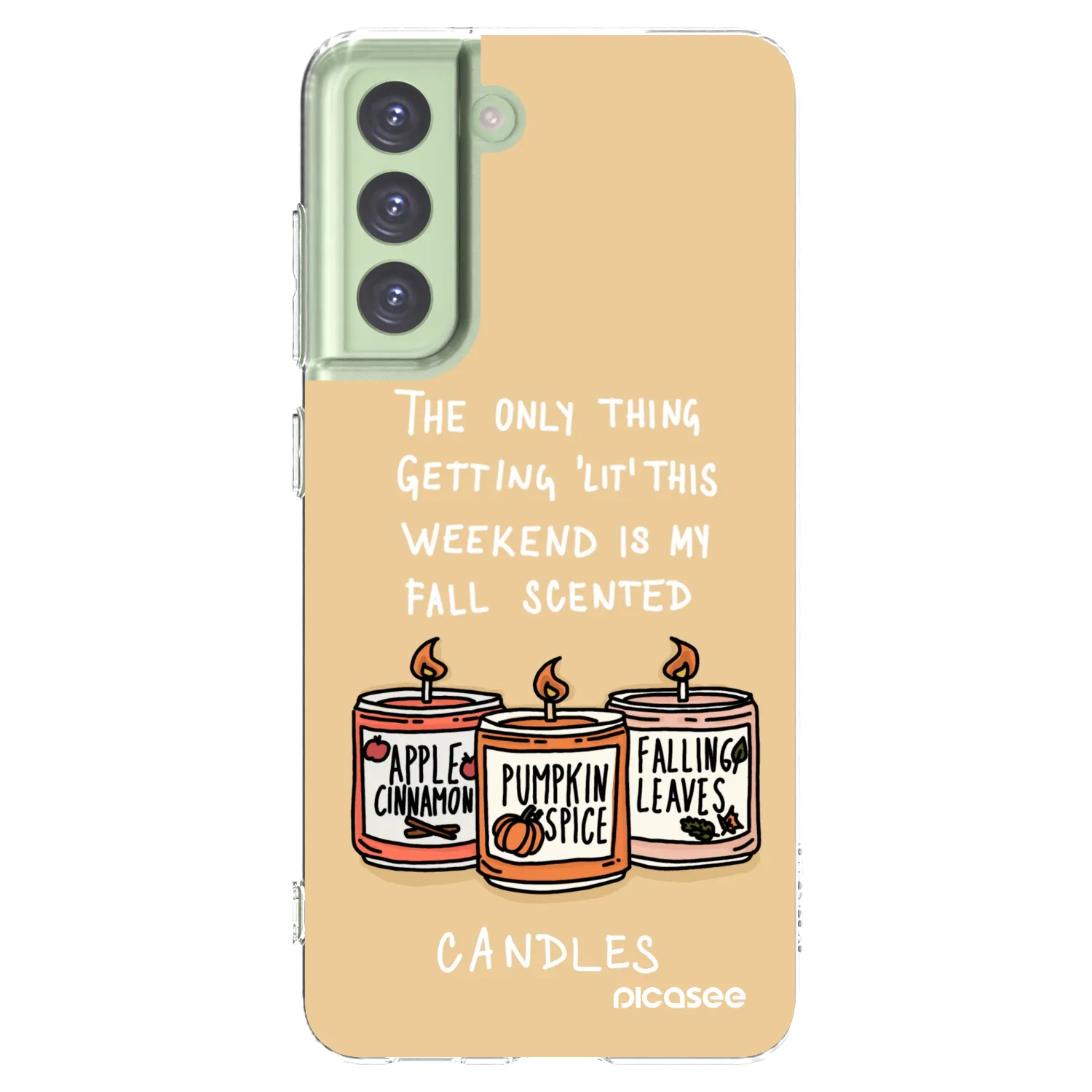 Picasee silikonski prozorni ovitek za Samsung Galaxy S21 FE 5G - Candles