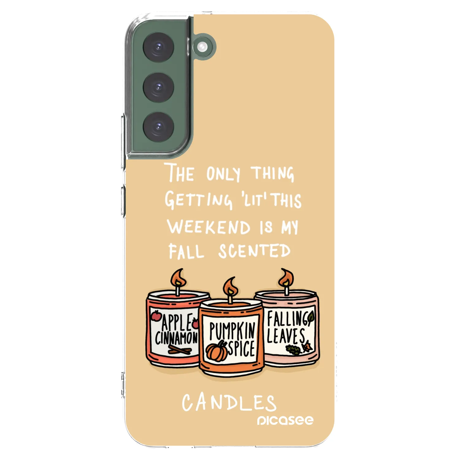 Picasee silikonski prozorni ovitek za Samsung Galaxy S22+ 5G - Candles