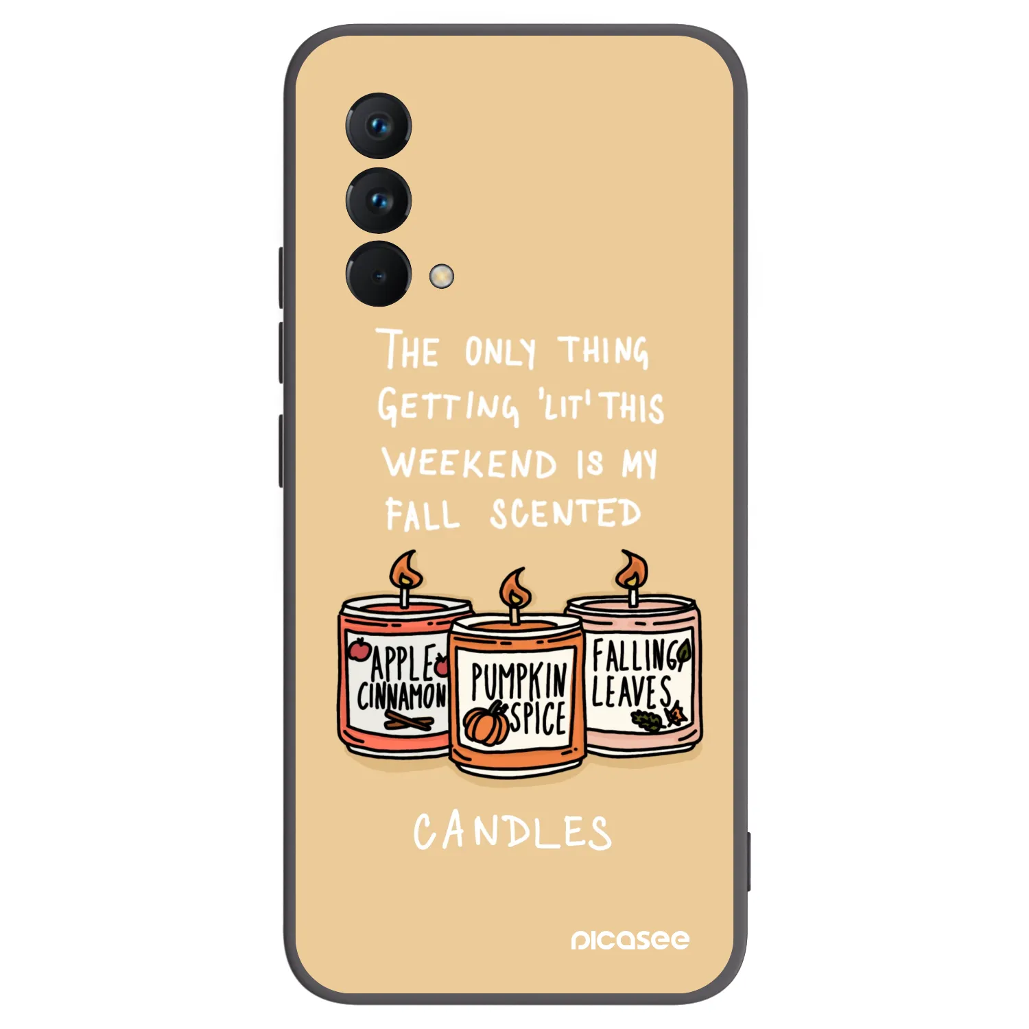 Picasee silikonski črni ovitek za Realme GT Master Edition 5G - Candles