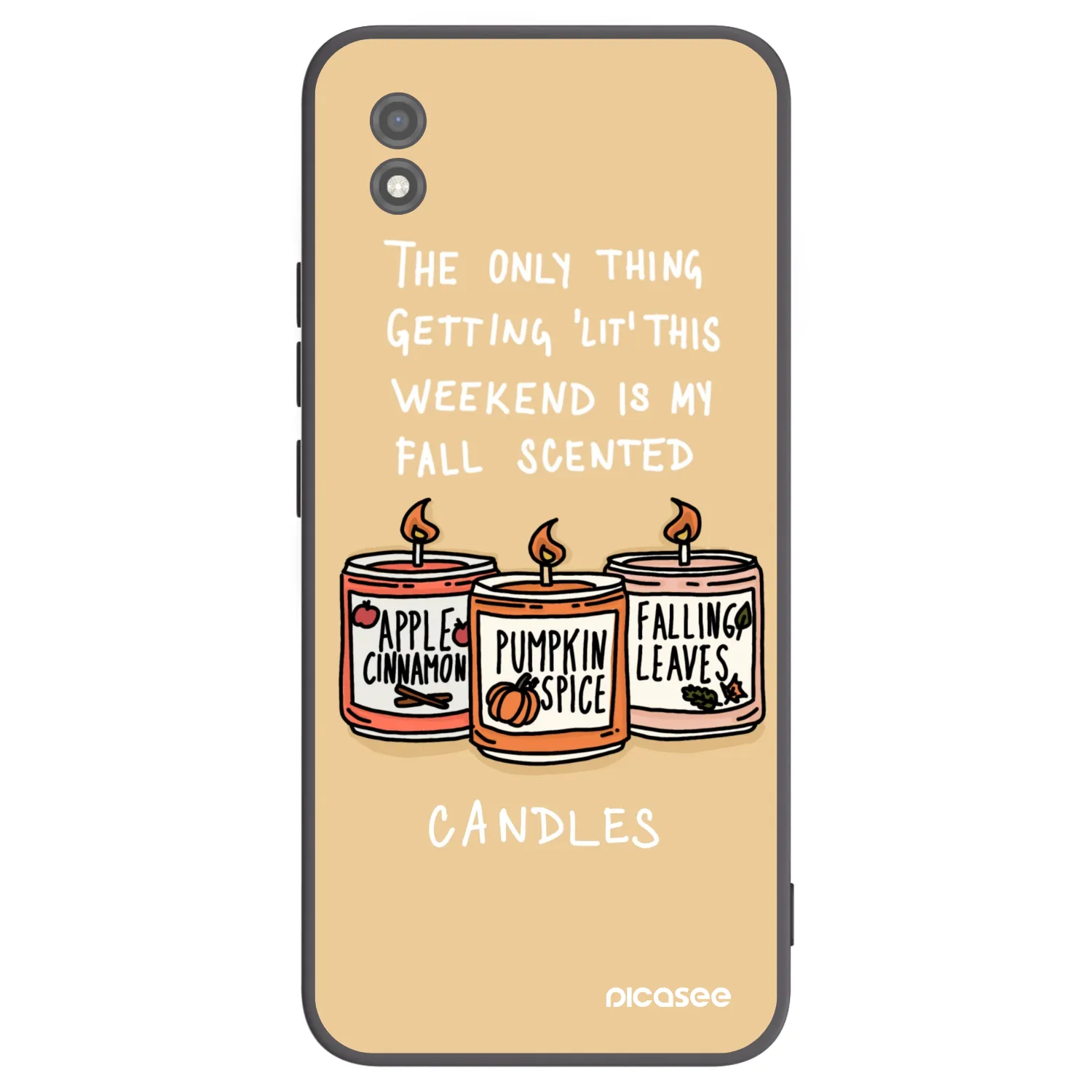 Picasee silikonski črni ovitek za Realme C11 (2021) - Candles