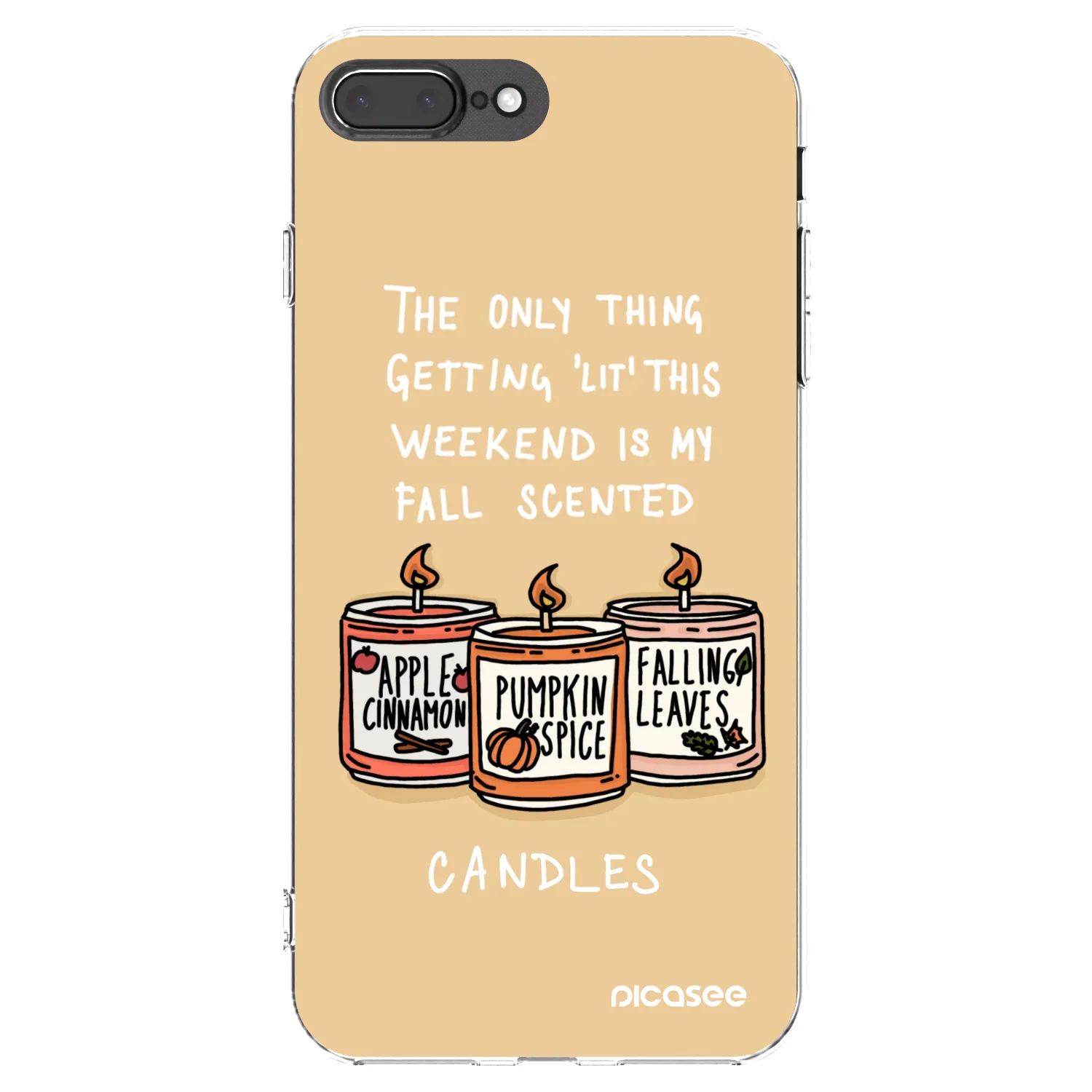 Picasee silikonski prozorni ovitek za Apple iPhone 8 Plus - Candles