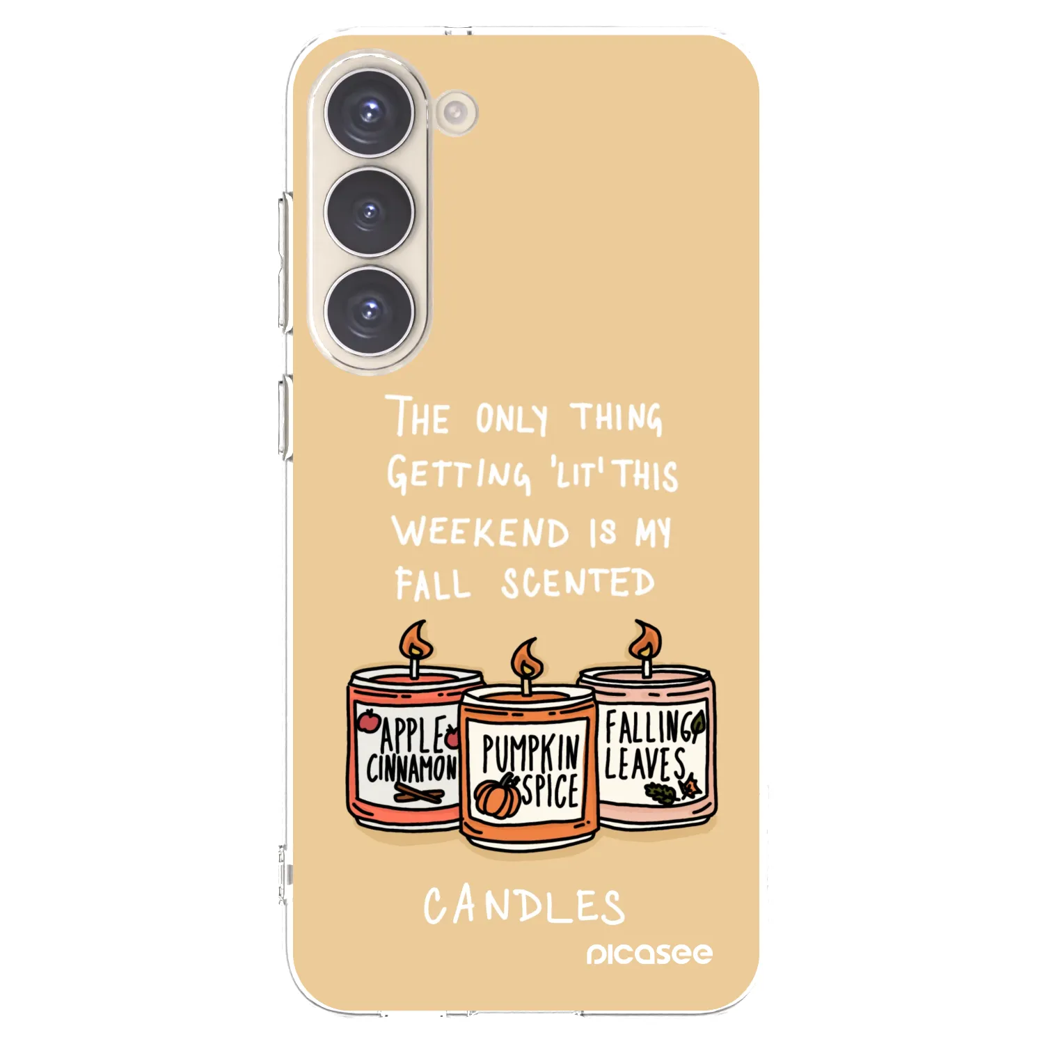 Picasee silikonski prozorni ovitek za Samsung Galaxy S23+ 5G - Candles