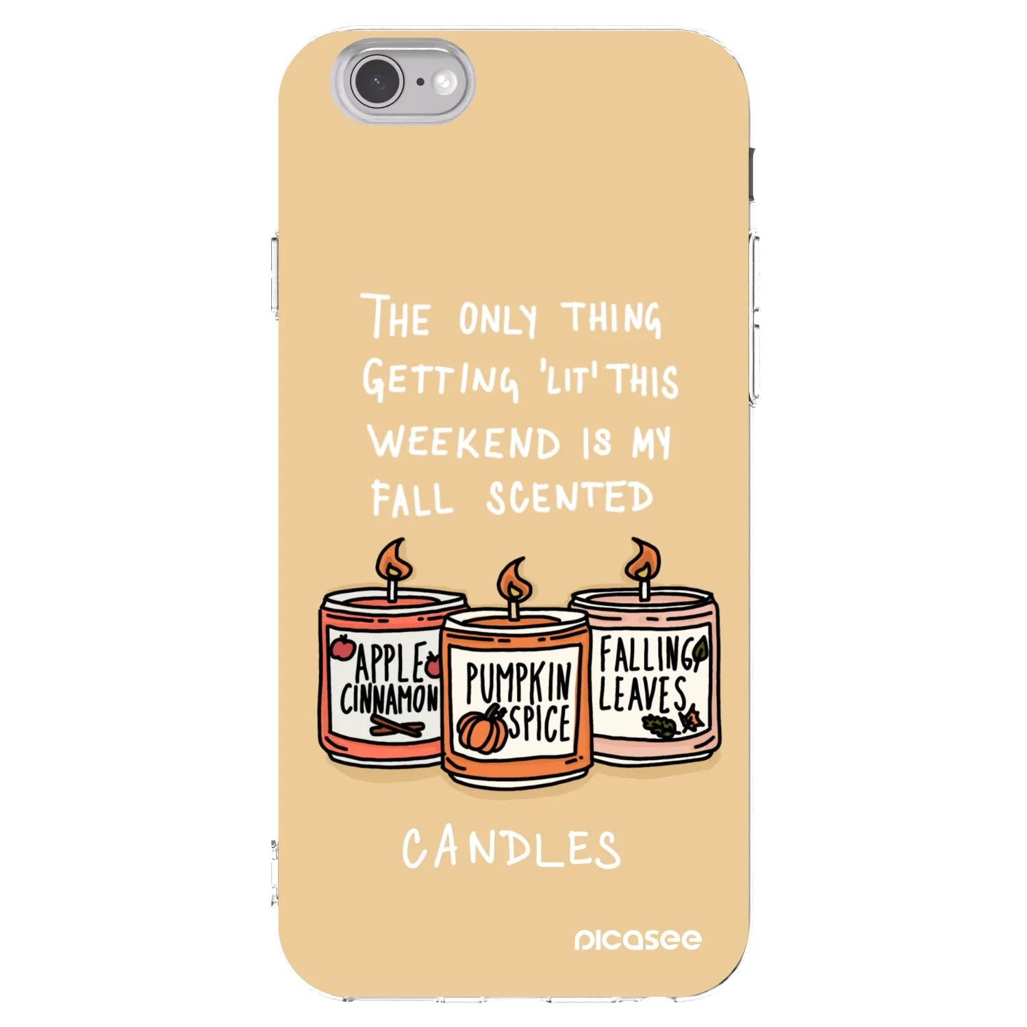 Picasee silikonski prozorni ovitek za Apple iPhone 6/6S - Candles
