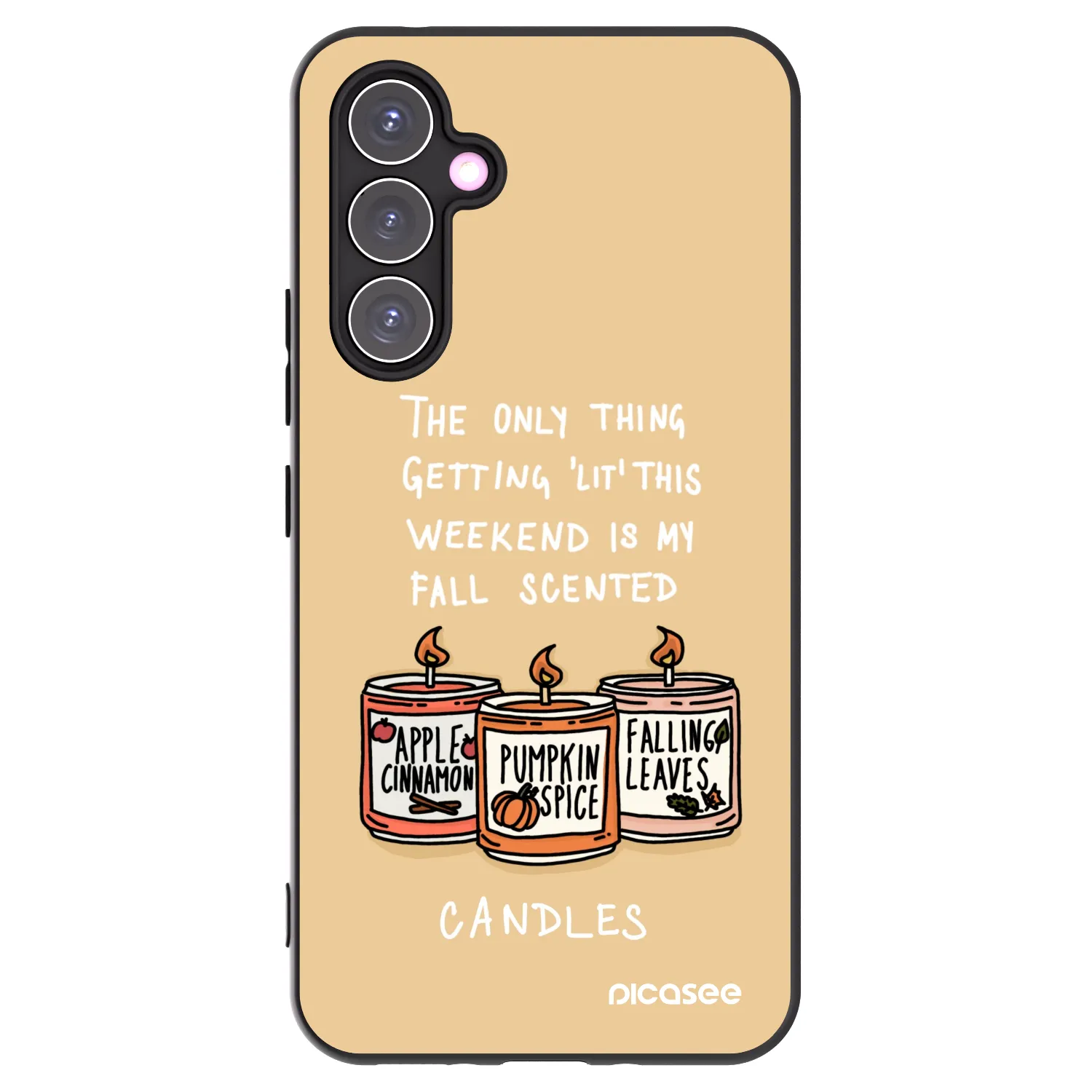 Picasee silikonski črni ovitek za Samsung Galaxy A54 5G A546B - Candles
