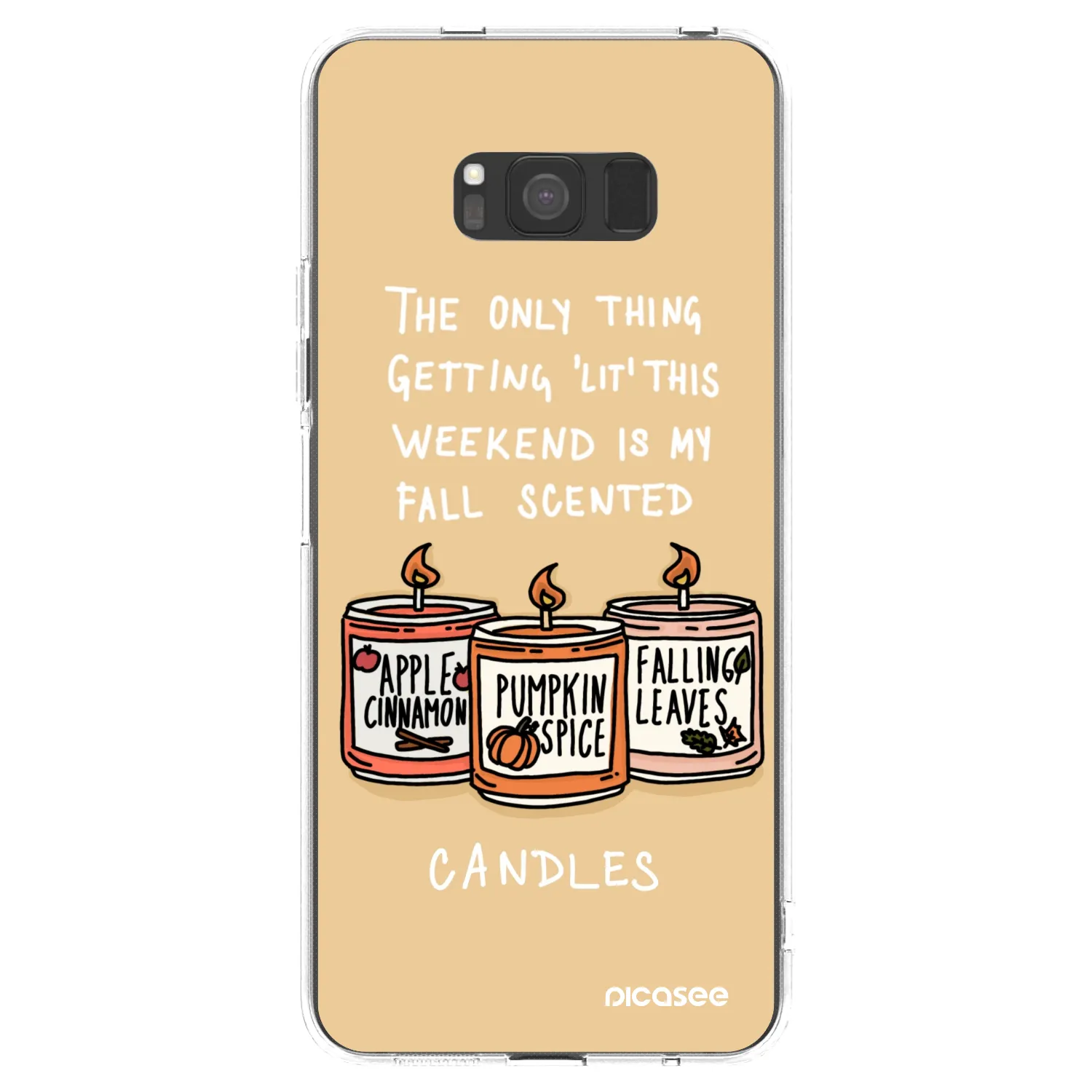 Picasee silikonski prozorni ovitek za Samsung Galaxy S8 G950F - Candles