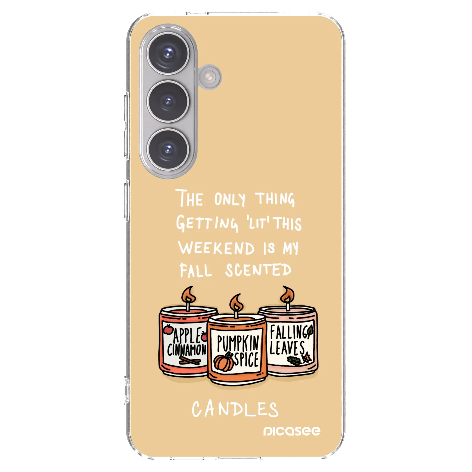 Picasee silikonski prozorni ovitek za Samsung Galaxy S24 S921B 5G - Candles