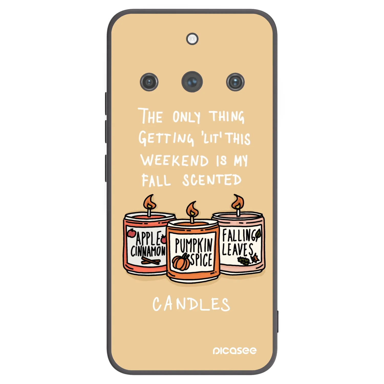 Picasee silikonski črni ovitek za Realme 11 Pro+ - Candles