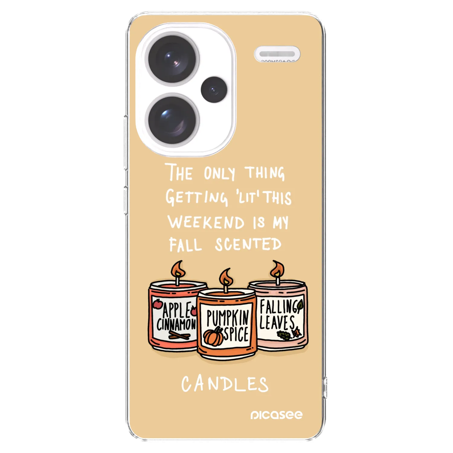 Picasee silikonski prozorni ovitek za Xiaomi Redmi Note 13 Pro+ 5G - Candles