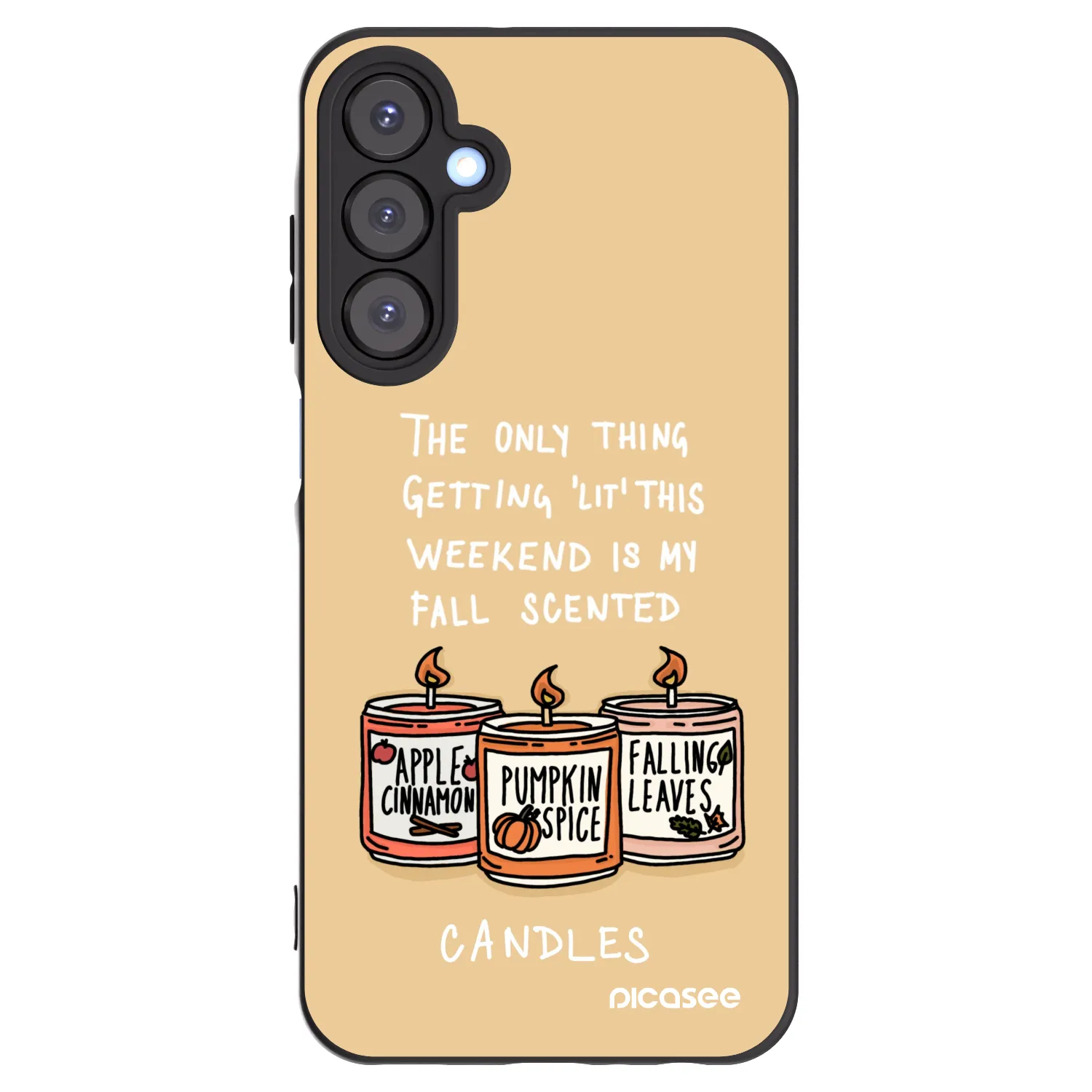 Picasee silikonski črni ovitek za Samsung Galaxy A25 A256B 5G - Candles