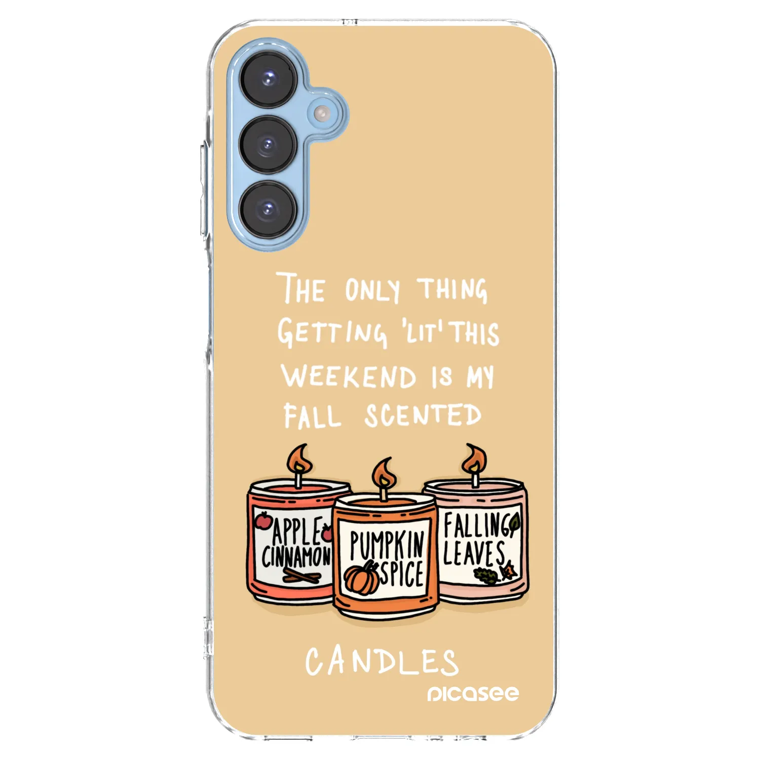 Picasee silikonski prozorni ovitek za Samsung Galaxy A15 A156B 5G - Candles