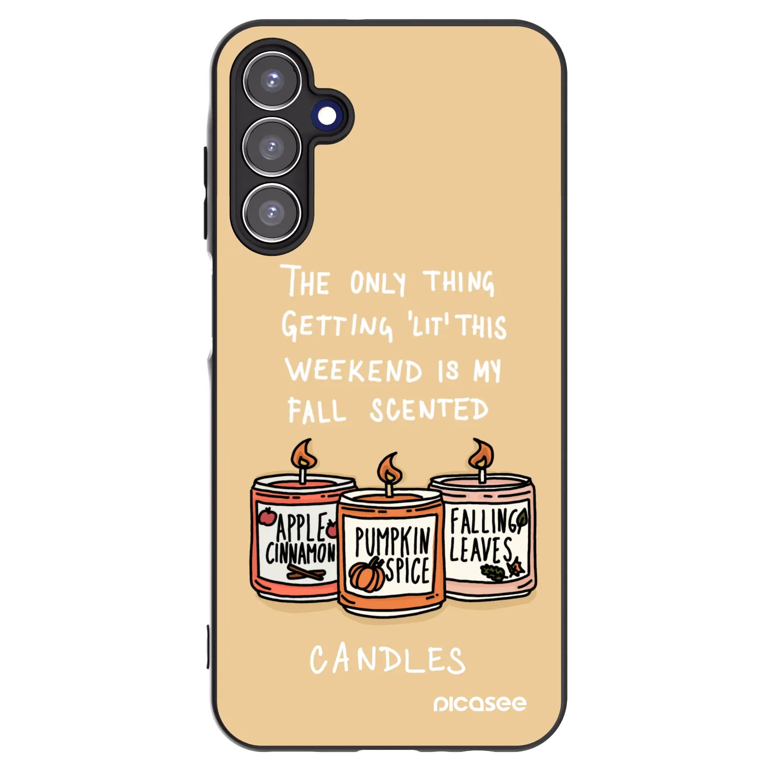 Picasee silikonski črni ovitek za Samsung Galaxy A15 A155F 4G - Candles