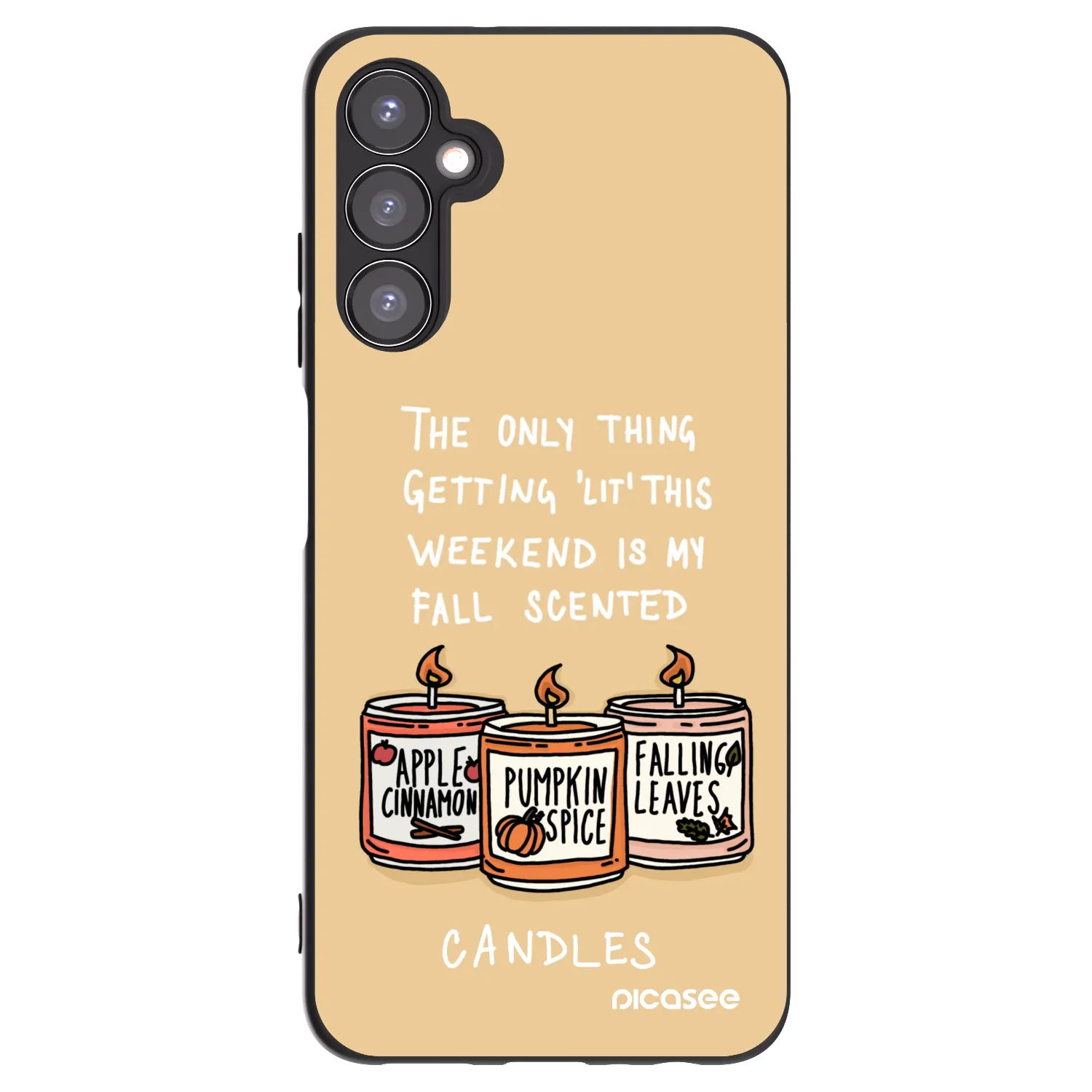 Picasee silikonski črni ovitek za Samsung Galaxy A05s A057G - Candles