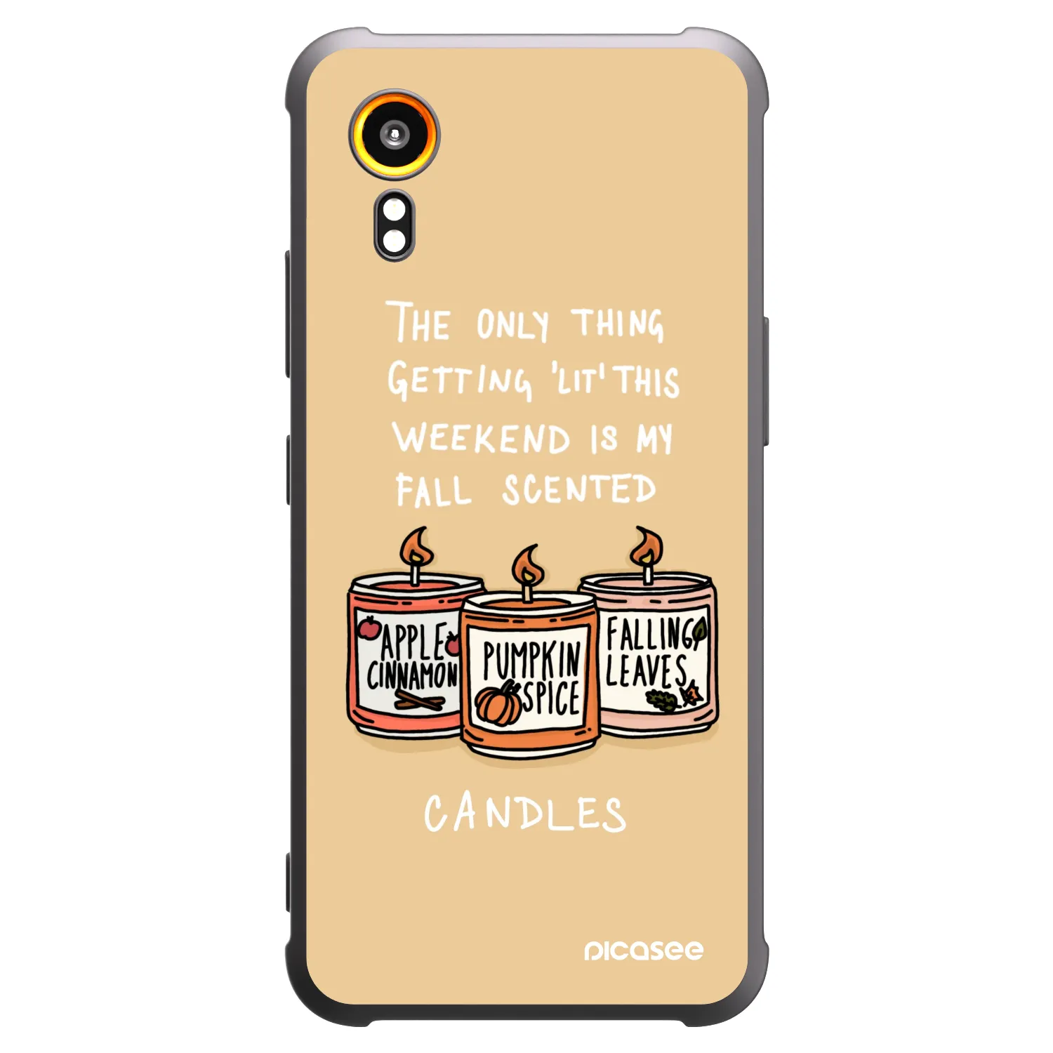 Picasee silikonski črni ovitek za Samsung Galaxy XCover 7 - Candles